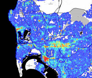 Property Crime Incidents, 2007 to 2011. Data from SportCrime.com